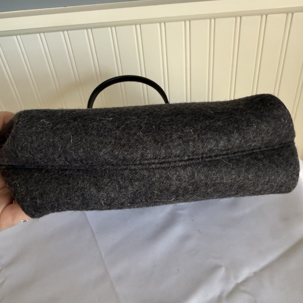 Graf Lantz Bedford Felt Convertible Crossbody Tote Bag Purse Gray Merino Wool - Picture 4 of 12